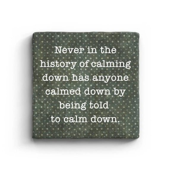 Calm Down - Marble Coaster, [product_price]- Greenhouse Home