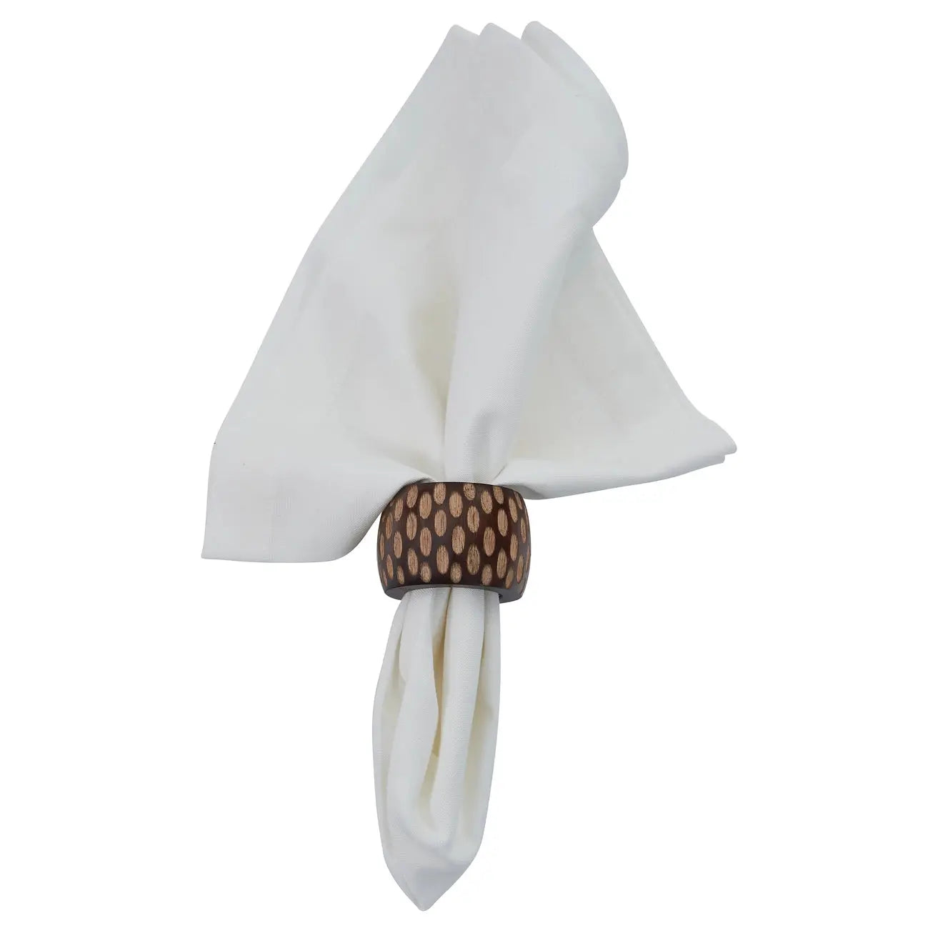 Carved Wood Napkin Ring, [product_price]- Greenhouse Home