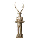 Cast Aluminum Deer Butler Tray, Gold Finish, KD