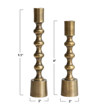 Cast Aluminum Taper Holder in Antique Gold Finish Accent Decor