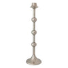 Cast Aluminum Taper Holder with Balls, Silver Finish Greenhouse Home