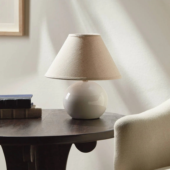 Charlie Mini Lamp, White Napa Home & Garden