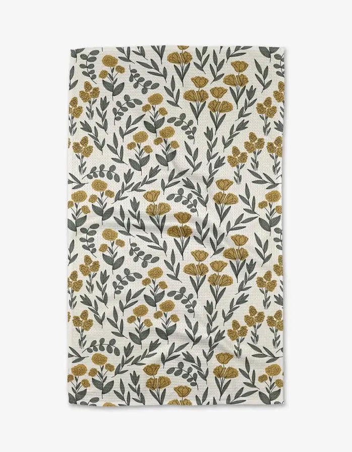 Charolette Yellow Tea Towel Geometry