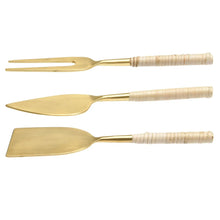 Cheese Servers with Rattan Handles, Set of 3, [product_price]- Greenhouse Home