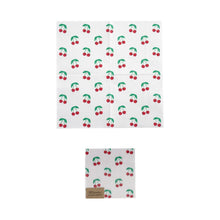 Paper Cocktail Napkins with Cherries, White (Contains 50 Folded Pieces)