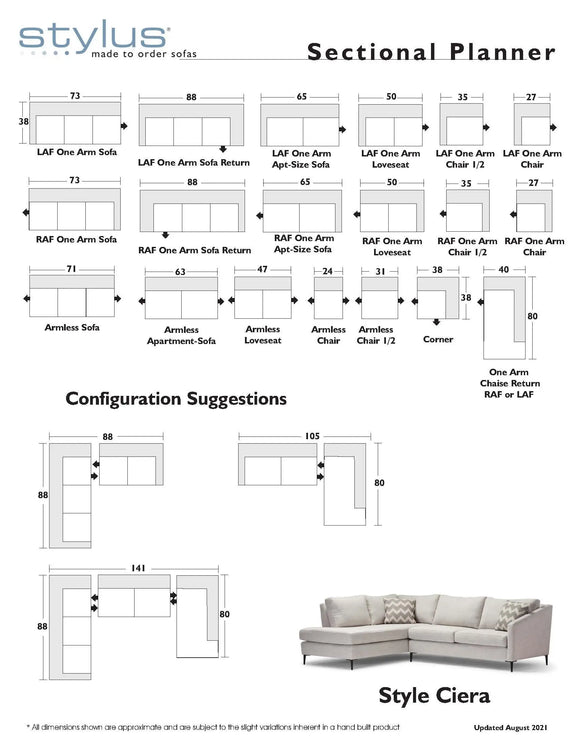 Ciera Sectional Sofa - Greenhouse Home