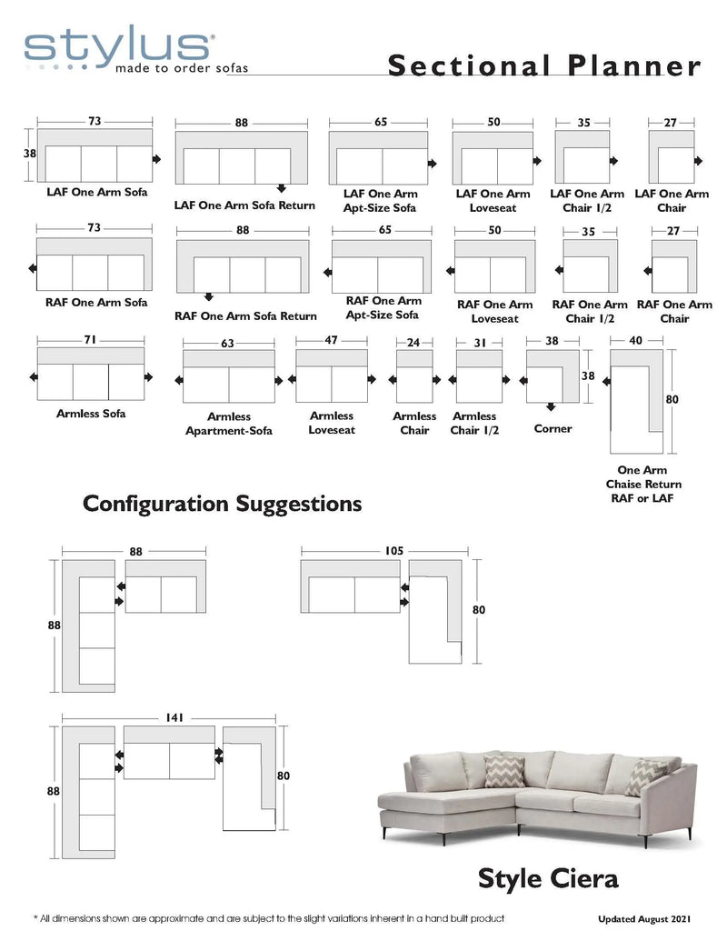 Ciera Sectional Sofa - Greenhouse Home