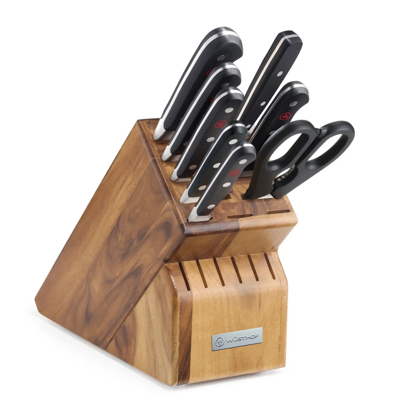 Classic 9 pc Block Set Acacia Wusthof