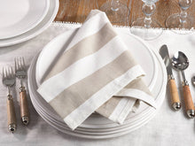 Classic Striped Taupe Napkin, [product_price]- Greenhouse Home
