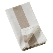 Classic Striped Taupe Napkin, [product_price]- Greenhouse Home