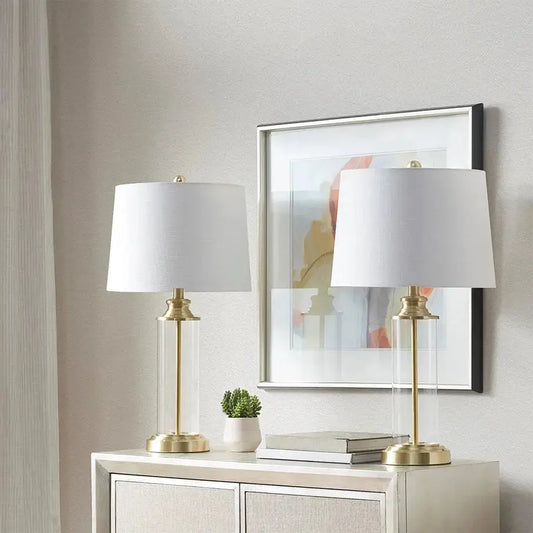 Clear Glass Base Table Lamp, [product_price]- Greenhouse Home
