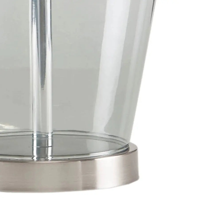 Clear Glass Base Table Lamp, Grey Base, [product_price]- Greenhouse Home