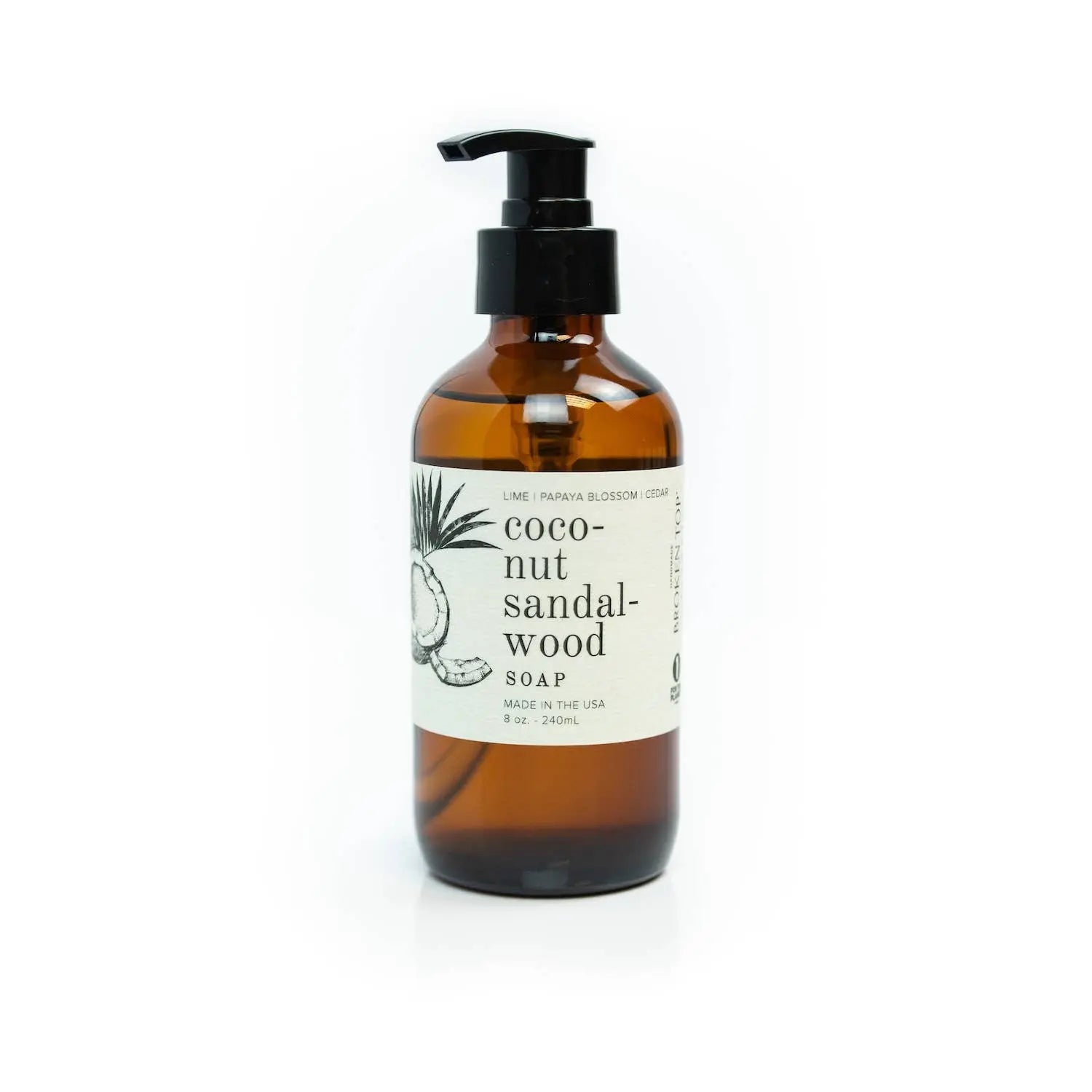 Coconut Sandalwood - 8 oz Liquid Hand Soap Broken Top Brands
