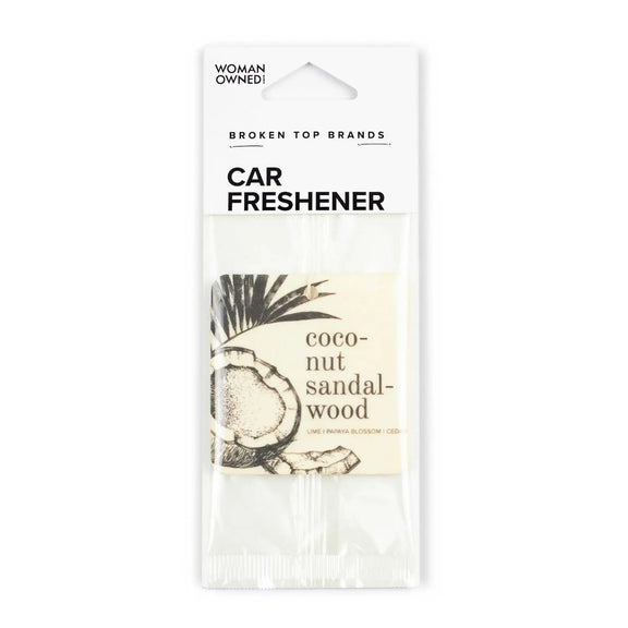 Coconut Sandalwood Car Freshener Broken Top Brands