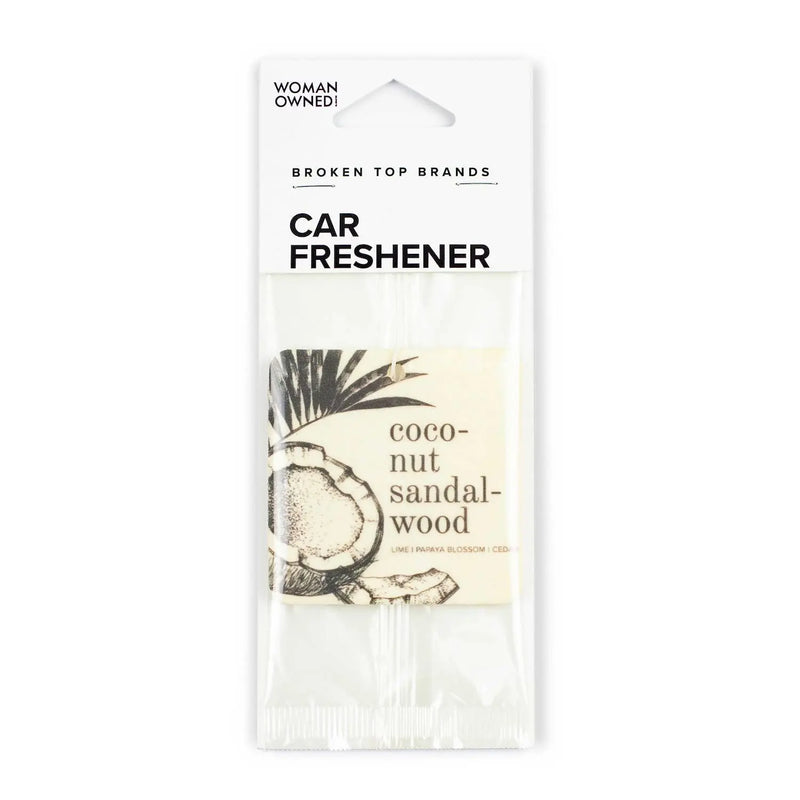 Coconut Sandalwood Car Freshener Broken Top Brands