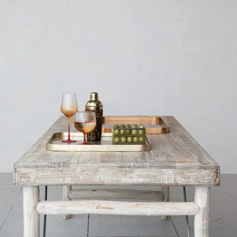 Copper + Gold MDF Lacquered Tray Greenhouse Home