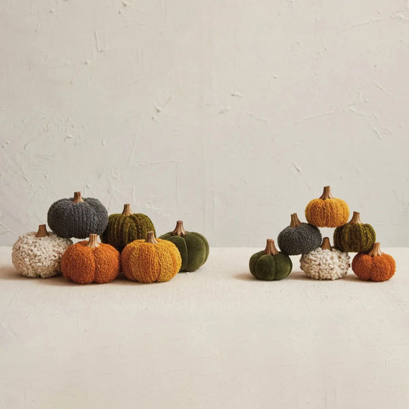 Cotton Blend Velvet Pumpkin Greenhouse Home