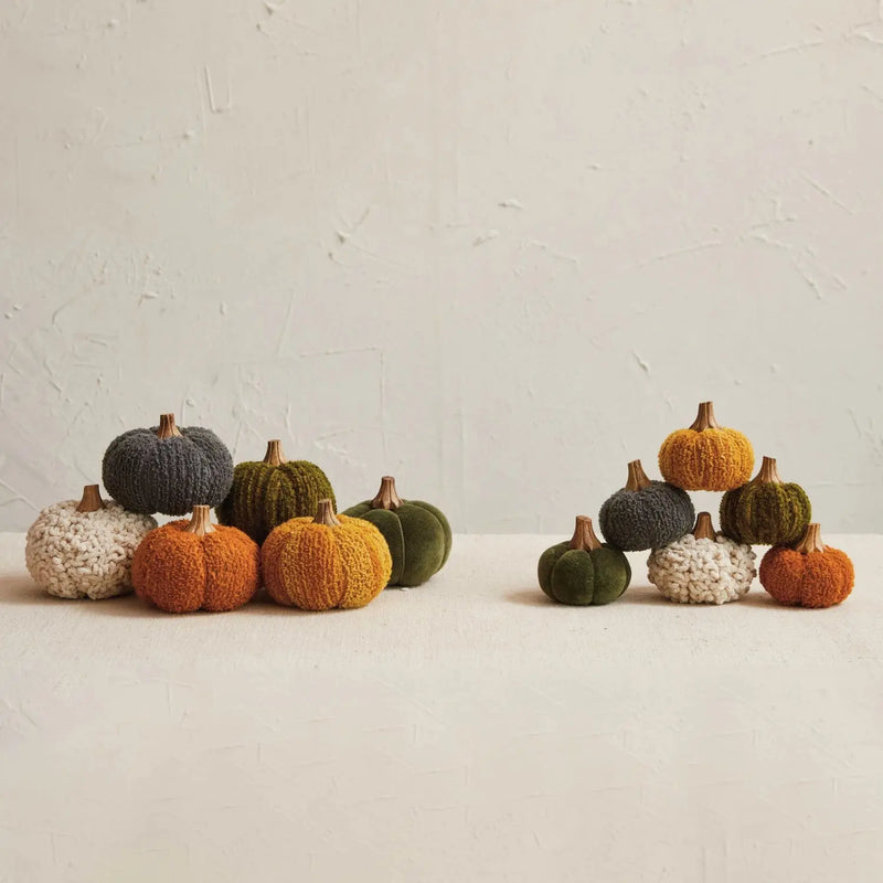 Cotton Blend Velvet Pumpkin Greenhouse Home