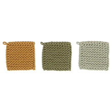 Cotton Crocheted Pot Holder, Greenhouse Home