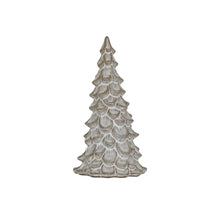 Cream Stoneware Tree, Reactive Glaze Greenhouse Home