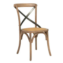Crossback Dining Chair with Rattan Seat - Greenhouse Home
