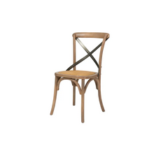 Crossback Dining Chair with Rattan Seat - Greenhouse Home