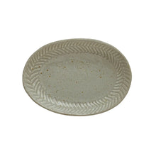 Debossed Stoneware Plate Greenhouse Home