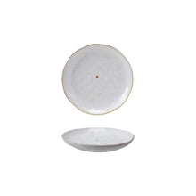 Debossed Stoneware Plate & Gold Electroplating (Each Will Vary)