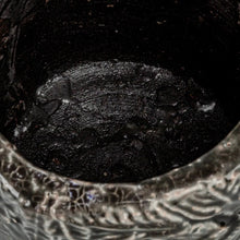 Decorative Grey Terra-cotta Planter with Embossed Pattern, [product_price]- Greenhouse Home