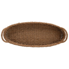Decorative Oval Woven Seagrass Tray with Handles - Greenhouse Home