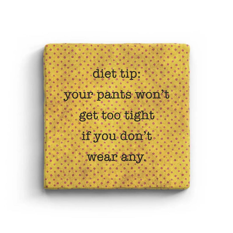 Diet Tip - Marble Coaster, [product_price]- Greenhouse Home