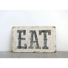 Distressed Metal Wall Decor - "Eat" - Greenhouse Home