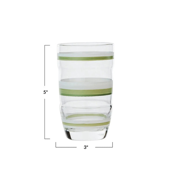 Drinking Glass with Stripes Greenhouse Home