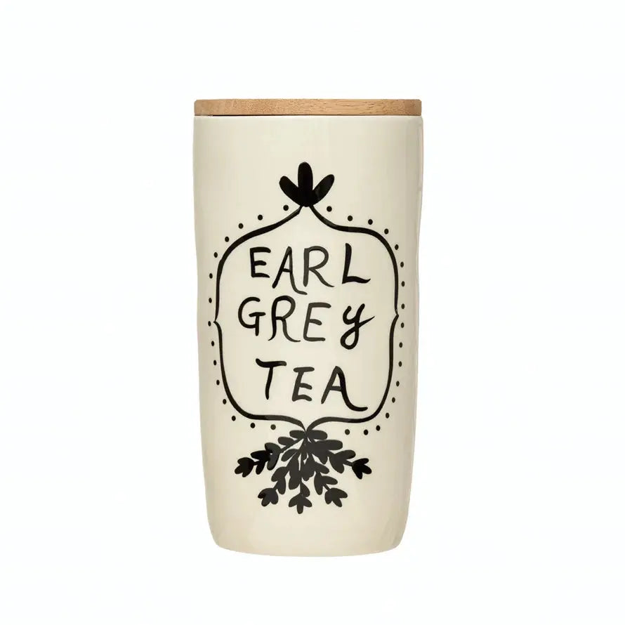 Earl Grey Tea Stoneware Jar Greenhouse Home