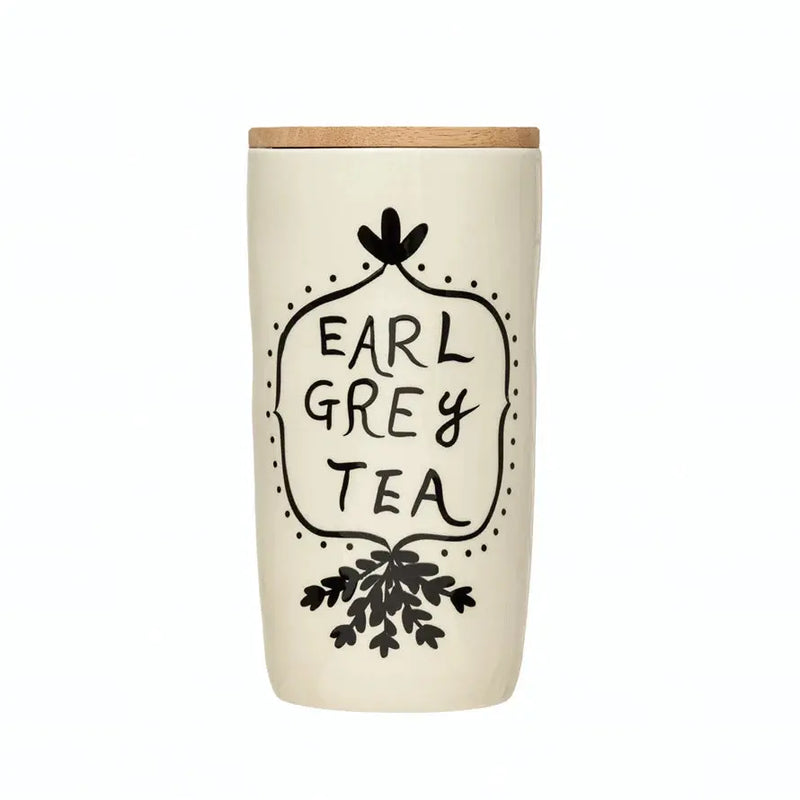 Earl Grey Tea Stoneware Jar Greenhouse Home