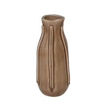 Embossed Ceramic Vase, Matte Brown Bloomingville