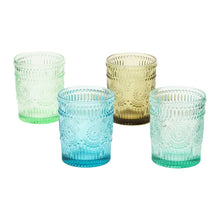 Embossed Drinking Glass, Assorted Colors, [product_price]- Greenhouse Home