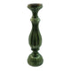 Embossed Mercury Glass Candle Holder, Green (Holds 3" Pillar) Greenhouse Home