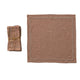 Linen Blend Napkins with Embroidered Border, Set of 4 Tied with Gold Cord