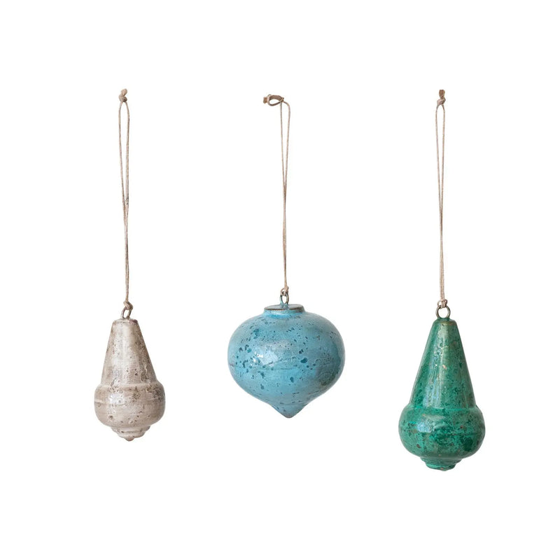Enameled Metal Ornament, 3 Styles (Each One Will Vary)