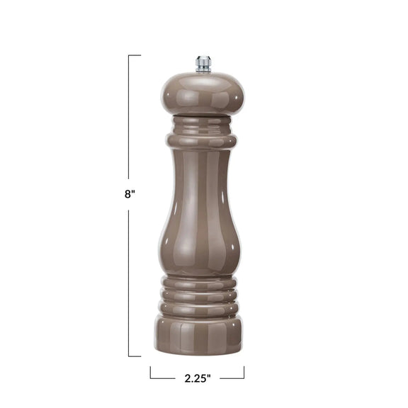 Enameled Rubberwood Salt/Pepper Mill Greenhouse Home