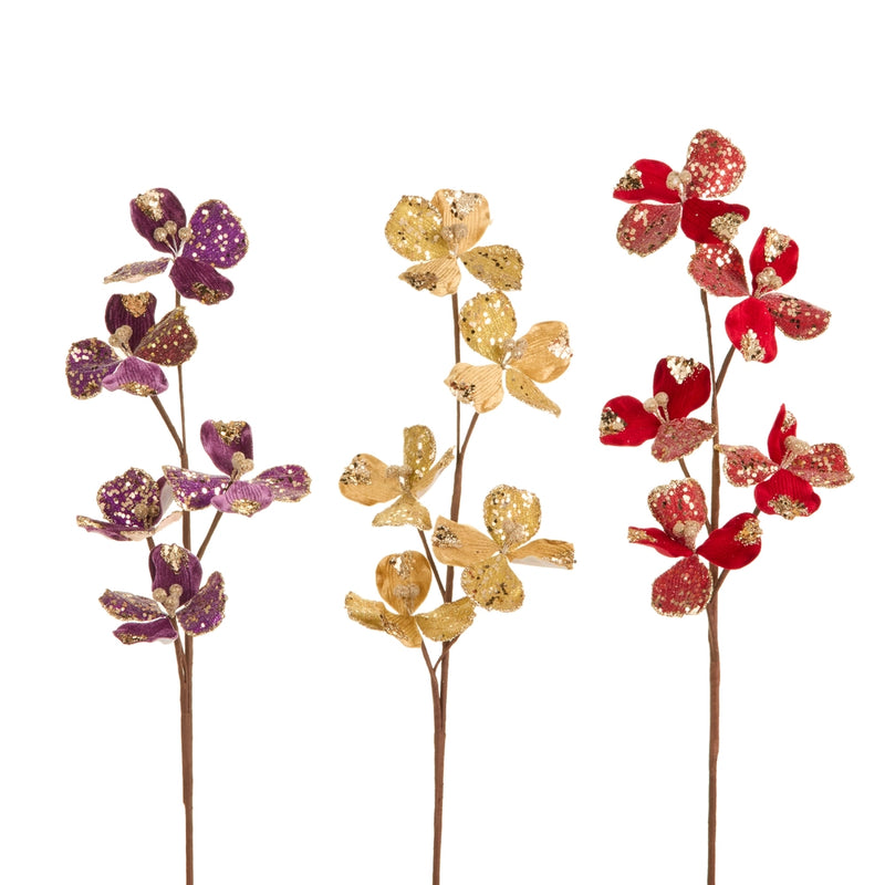 Assorted Velvet Floral Spray