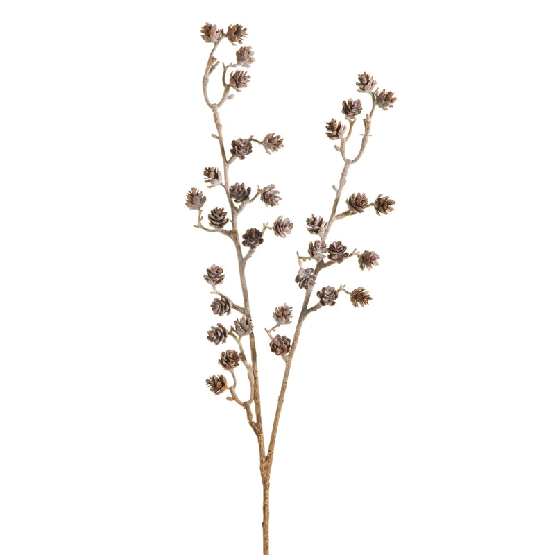 Flocked Mini Pinecone Branch
