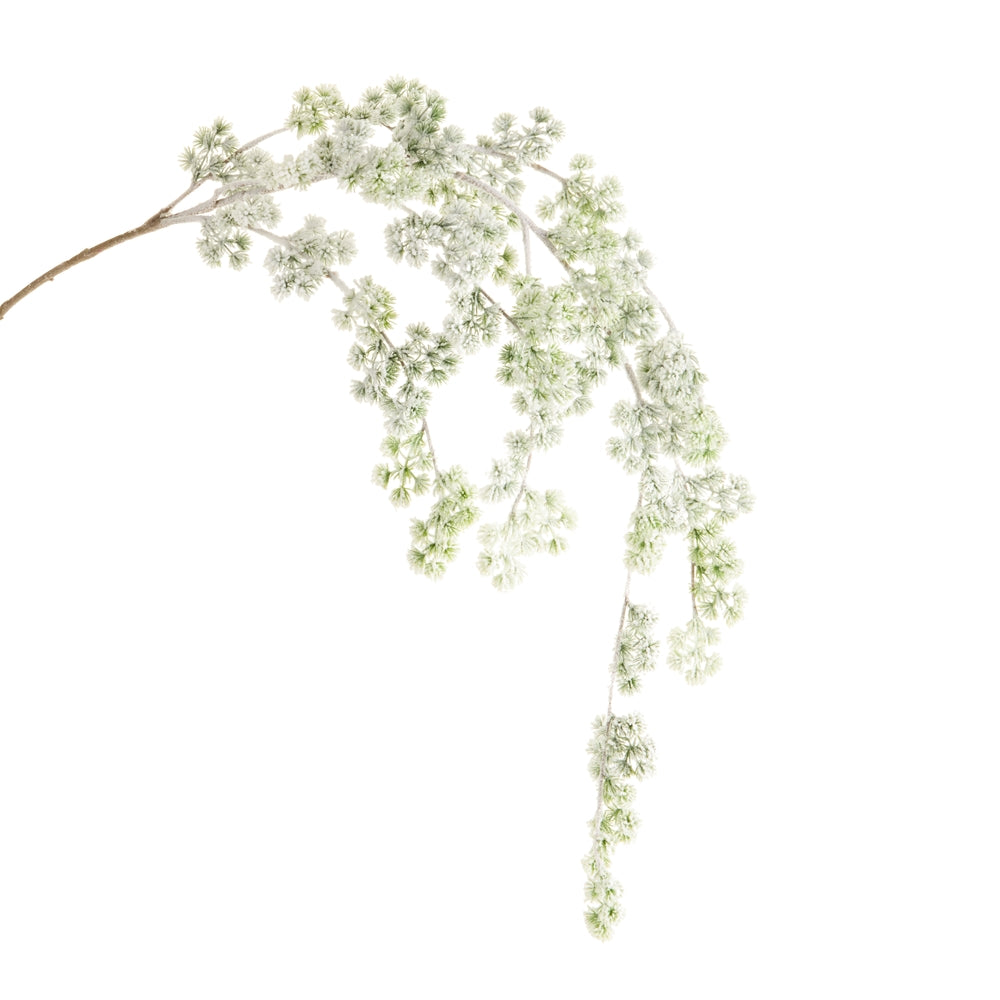 Flocked Pine Branch Spray