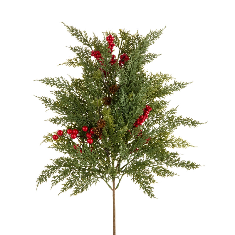 Cedar and Red Berry Spray