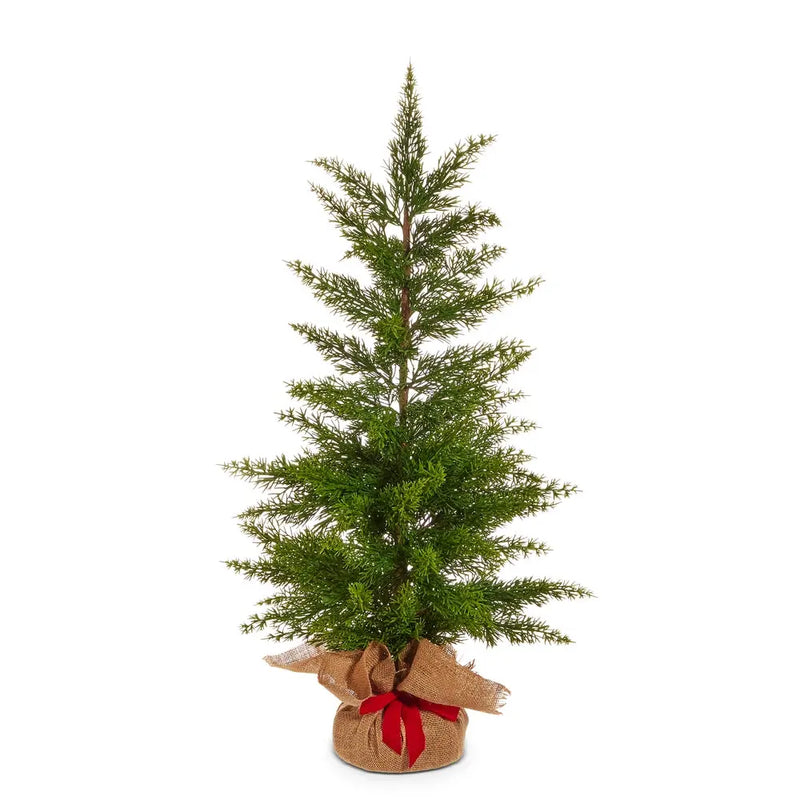 Faux Cedar Tree in Burlap Bag Raz Imports