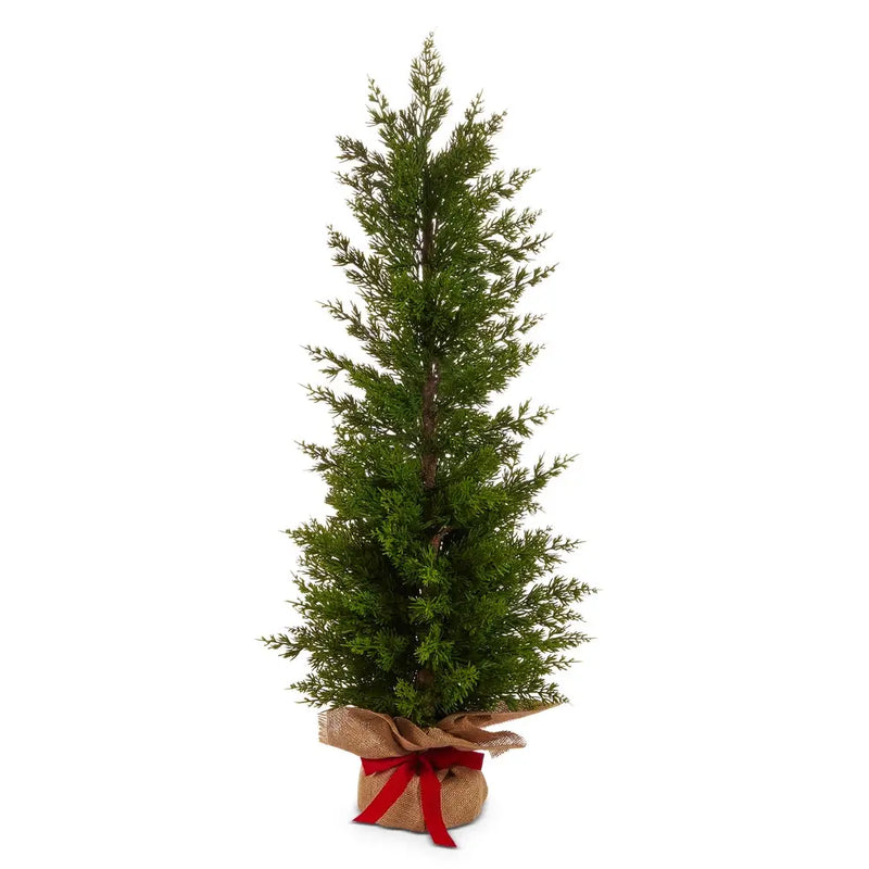 Faux Cedar Tree in Burlap Bag Raz Imports
