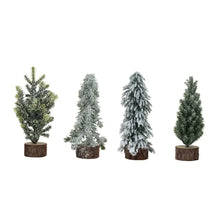 Faux Evergreen Tree w/ Wood Base Greenhouse Home