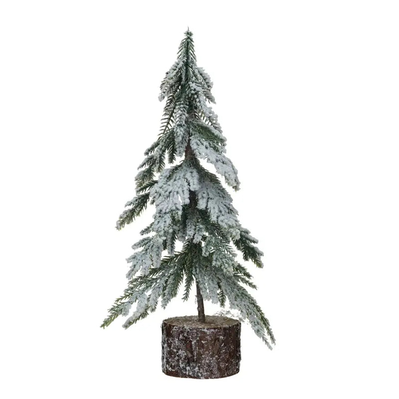 Faux Fir Tree w/ Wood Base Greenhouse Home