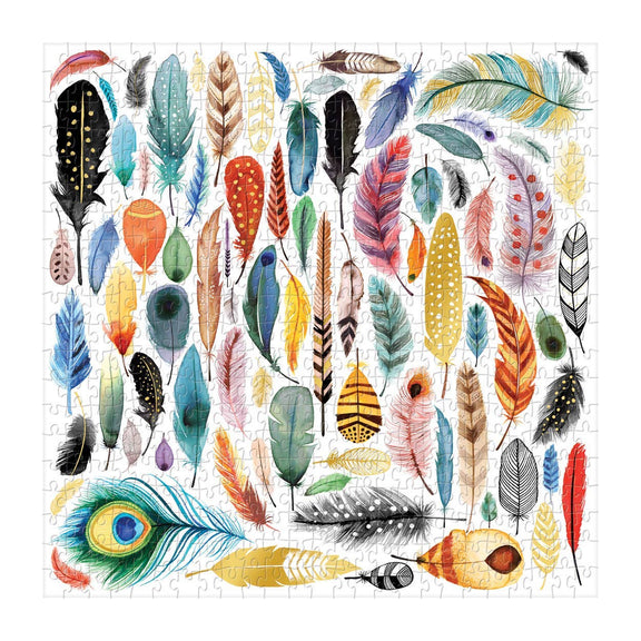 Feathers 500 Piece Foil Puzzle Chronicle Books